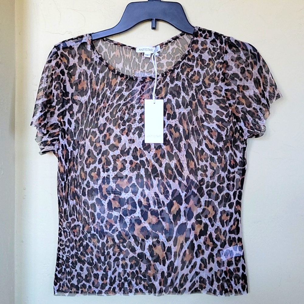Antistar mesh sheer top